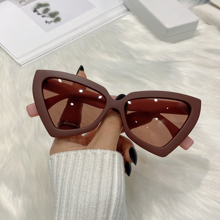 Polygon Big Frame Integrated Lens True Color Women Sunglasses Fashion Anti-UV Travel Sun Glasses Image 7