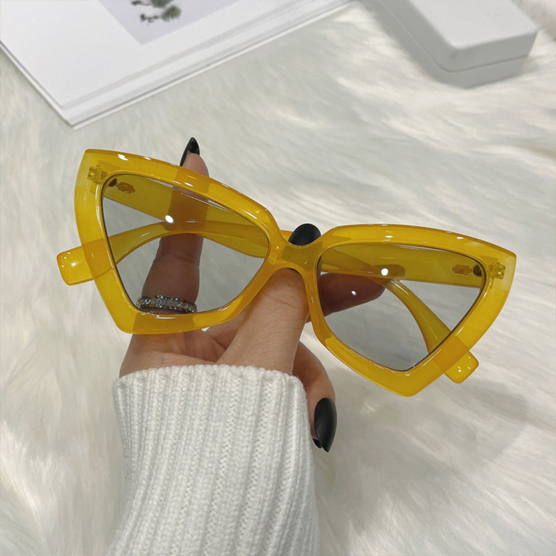 Polygon Big Frame Integrated Lens True Color Women Sunglasses Fashion Anti-UV Travel Sun Glasses Image 9