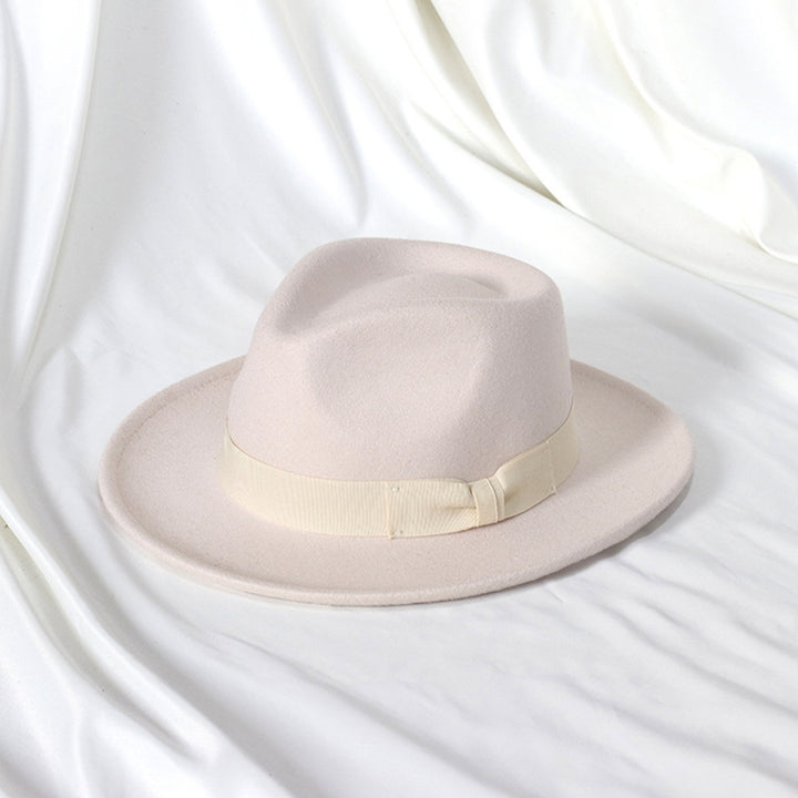 Felt Hat Sun Protection Windproof Non-fading Anti-shrink Comfortable Wear Breathable Bow Decoration Dome Hat Fashion Image 12