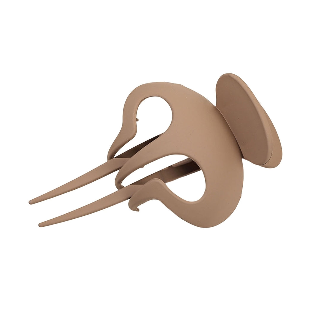 Hair Clamp Solid Color Simple Style Ultralight Smooth Edge Extra Large Decorative Plastic Women Hairpin Claw Hairstyle Image 4