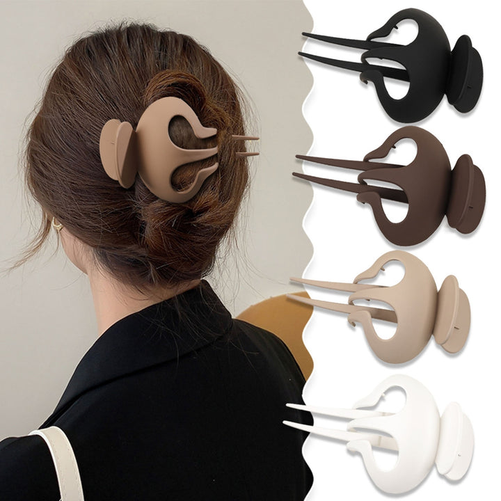 Hair Clamp Solid Color Simple Style Ultralight Smooth Edge Extra Large Decorative Plastic Women Hairpin Claw Hairstyle Image 7