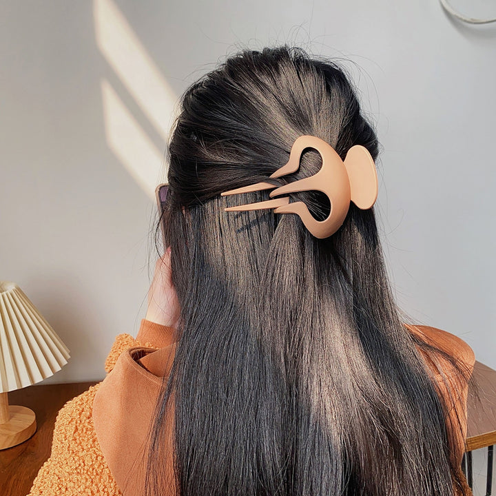 Hair Clamp Solid Color Simple Style Ultralight Smooth Edge Extra Large Decorative Plastic Women Hairpin Claw Hairstyle Image 9