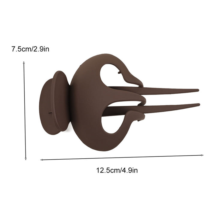 Hair Clamp Solid Color Simple Style Ultralight Smooth Edge Extra Large Decorative Plastic Women Hairpin Claw Hairstyle Image 11