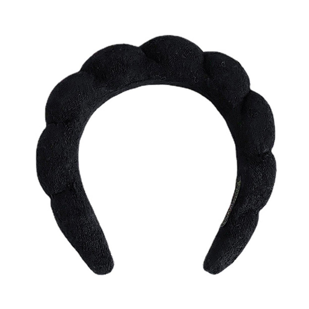 Women Headband Non-slip Solid Color Elastic Anti-slip Thick Hair-fixed Headdress Washing Face Twist Hair Hoop Daily Hair Image 2