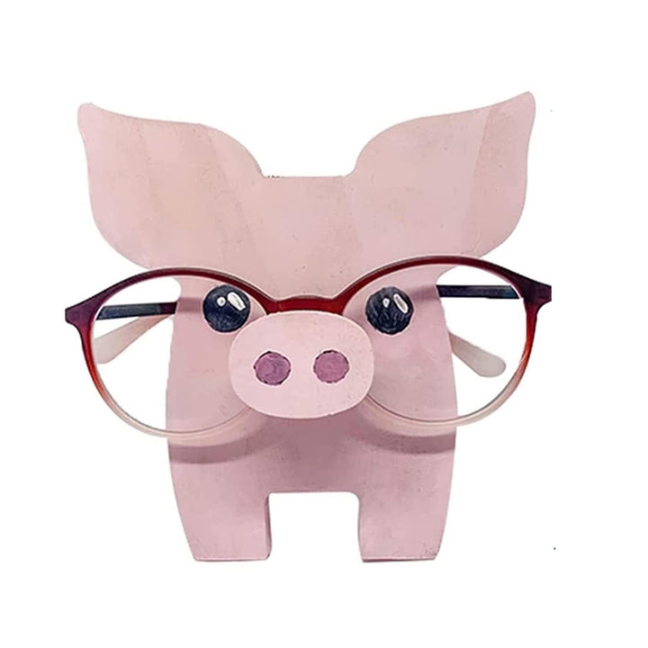 Glasses Holder Animal Shape Wooden Ornament Cute Pet Dog Cat Fox Sunglasses Eyeglass Display Rack Home Use Image 4