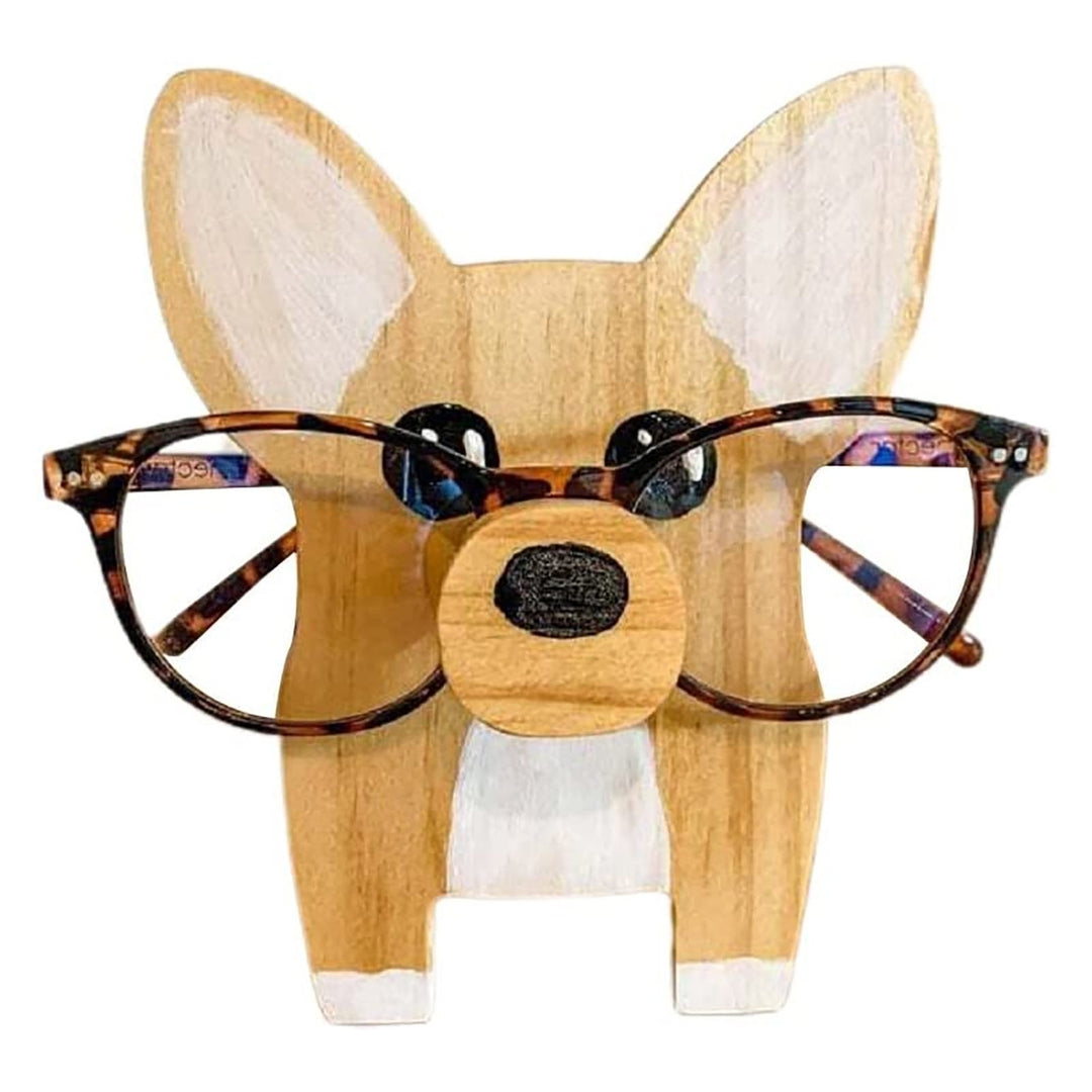 Glasses Holder Animal Shape Wooden Ornament Cute Pet Dog Cat Fox Sunglasses Eyeglass Display Rack Home Use Image 4