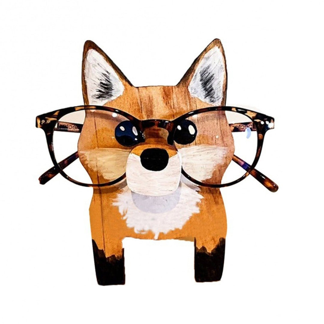 Glasses Holder Animal Shape Wooden Ornament Cute Pet Dog Cat Fox Sunglasses Eyeglass Display Rack Home Use Image 1