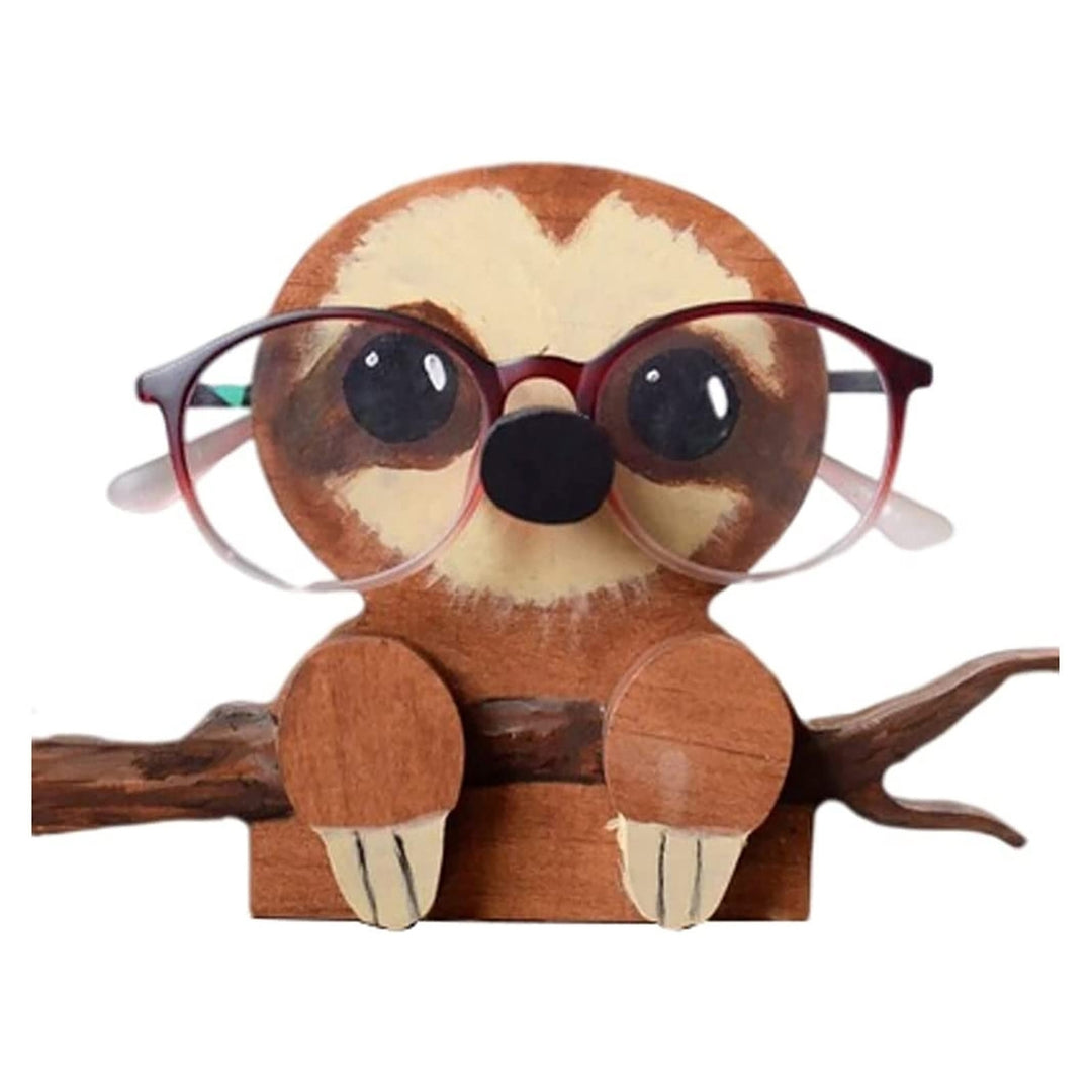Glasses Holder Animal Shape Wooden Ornament Cute Pet Dog Cat Fox Sunglasses Eyeglass Display Rack Home Use Image 9
