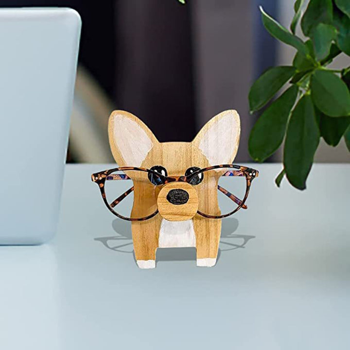 Glasses Holder Animal Shape Wooden Ornament Cute Pet Dog Cat Fox Sunglasses Eyeglass Display Rack Home Use Image 10