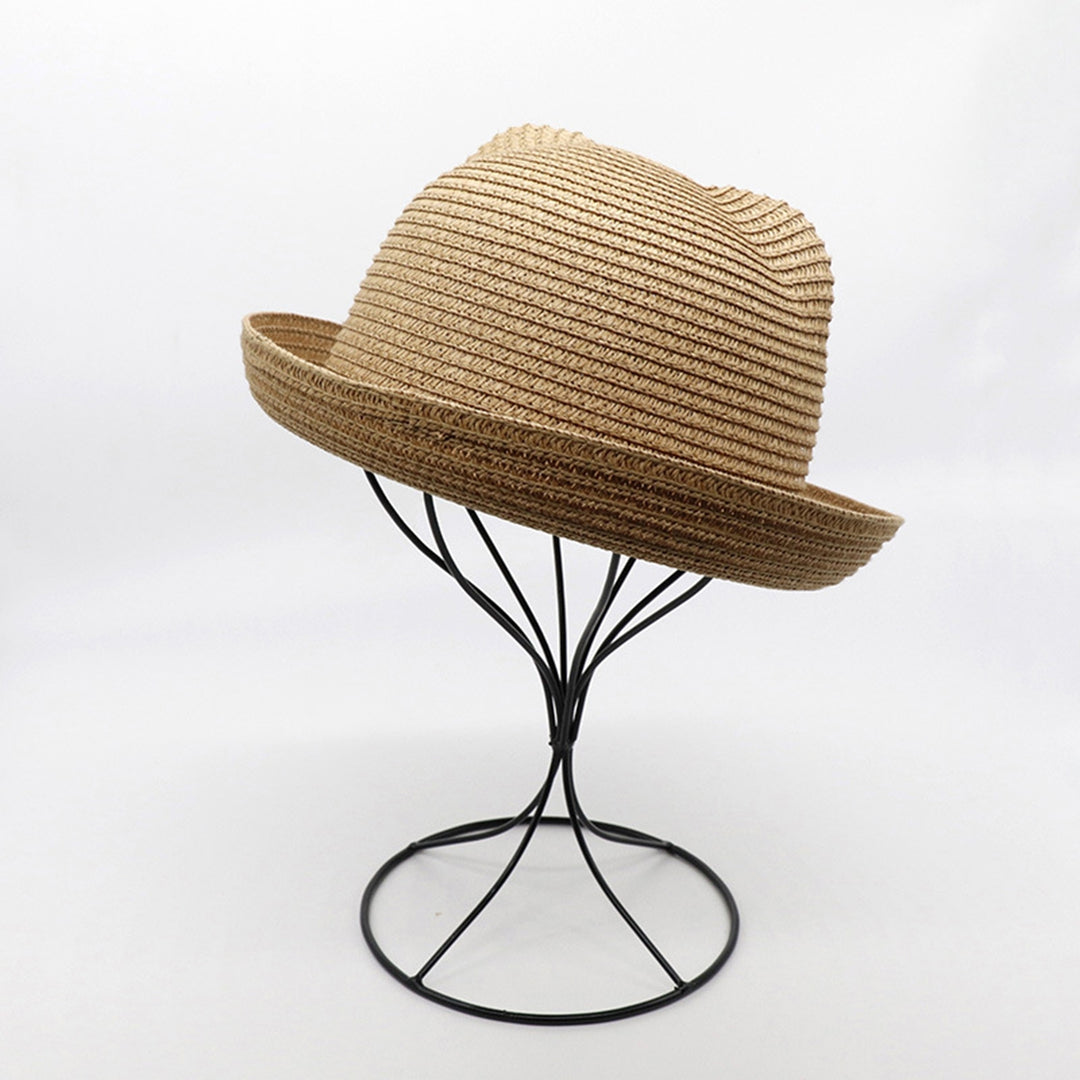 Hemming Brim Edge Curl Foldable Straw Hat Baby Cat Ear Decor Bucket Hat Daily Accessories Image 11