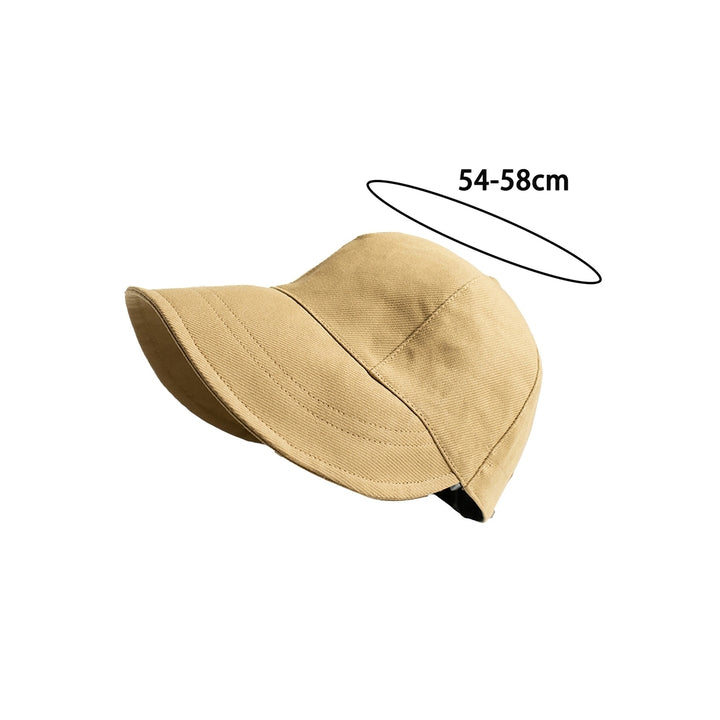 Sun Hat Foldable Anti-UV Drawstring Adjustable Soft Daily Wear Cotton Blend Big Brim Sunscreen Hat Outdoor Supply Image 9