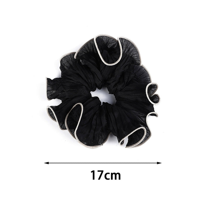 Elastic Exaggerated Contrast Color Hair Tie Women Girls Sweet Pleated Hair Rope Hair Accessories Image 9