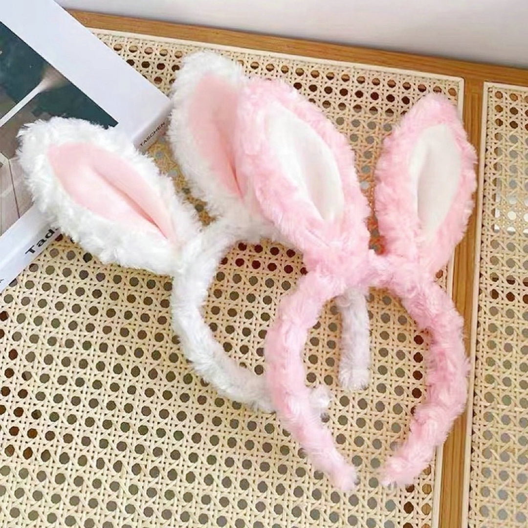 Women Headband Bunny Ear Design Non-slip Lovely Cartoon Headpiece Rabbit Ears Headband Hair Accessories Image 4