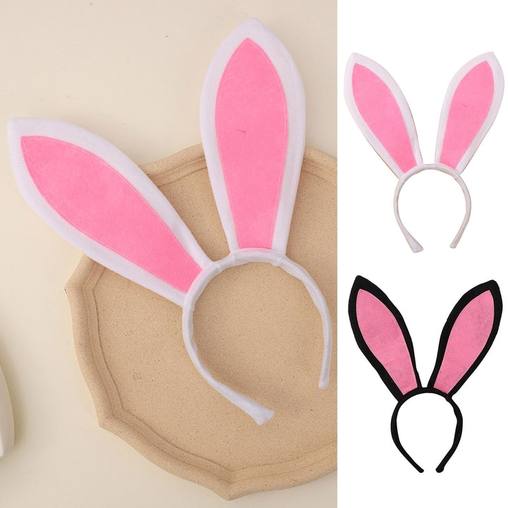 Cosplay Headband Eye-catching Soft Cosplay Costume Lightweight Cute Easter Bunny Ears Headband Hair Accessories Image 1