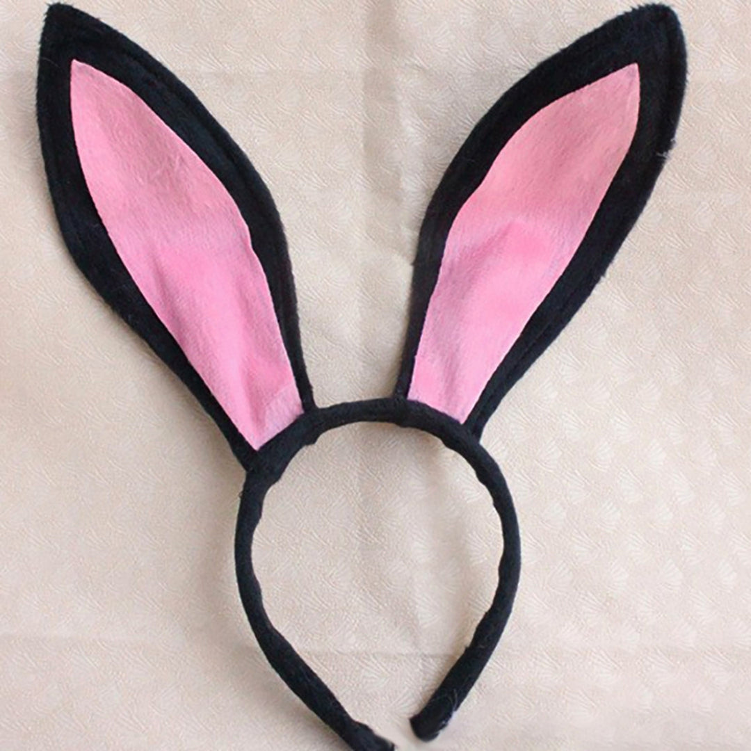Cosplay Headband Eye-catching Soft Cosplay Costume Lightweight Cute Easter Bunny Ears Headband Hair Accessories Image 9
