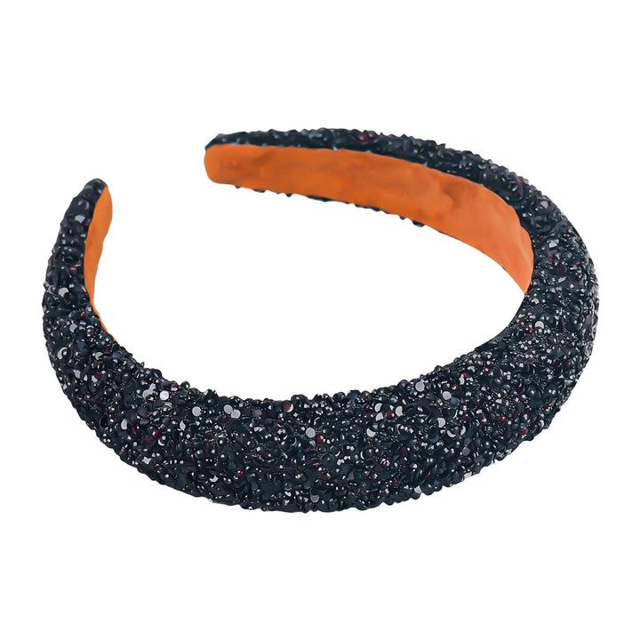 Retro Non-slip Elastic Exquisite Women Headband Shiny Full Rhinestones Faux Pearls Hair Hoop Hair Accessories Image 1