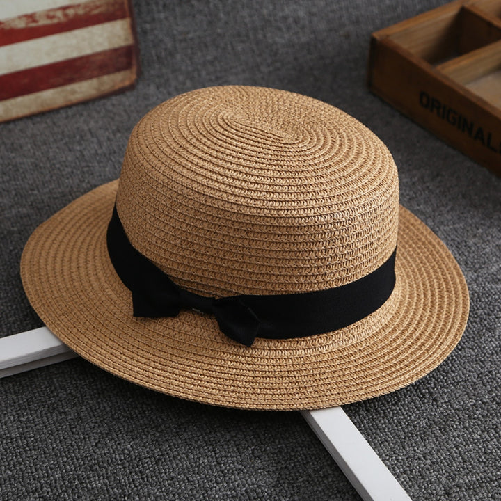 Bowknot Decor Flat Dome Straw Hat Folding Thin Women Wide Brim Sunscreen Bucket Hat Fashion Accessories Image 11