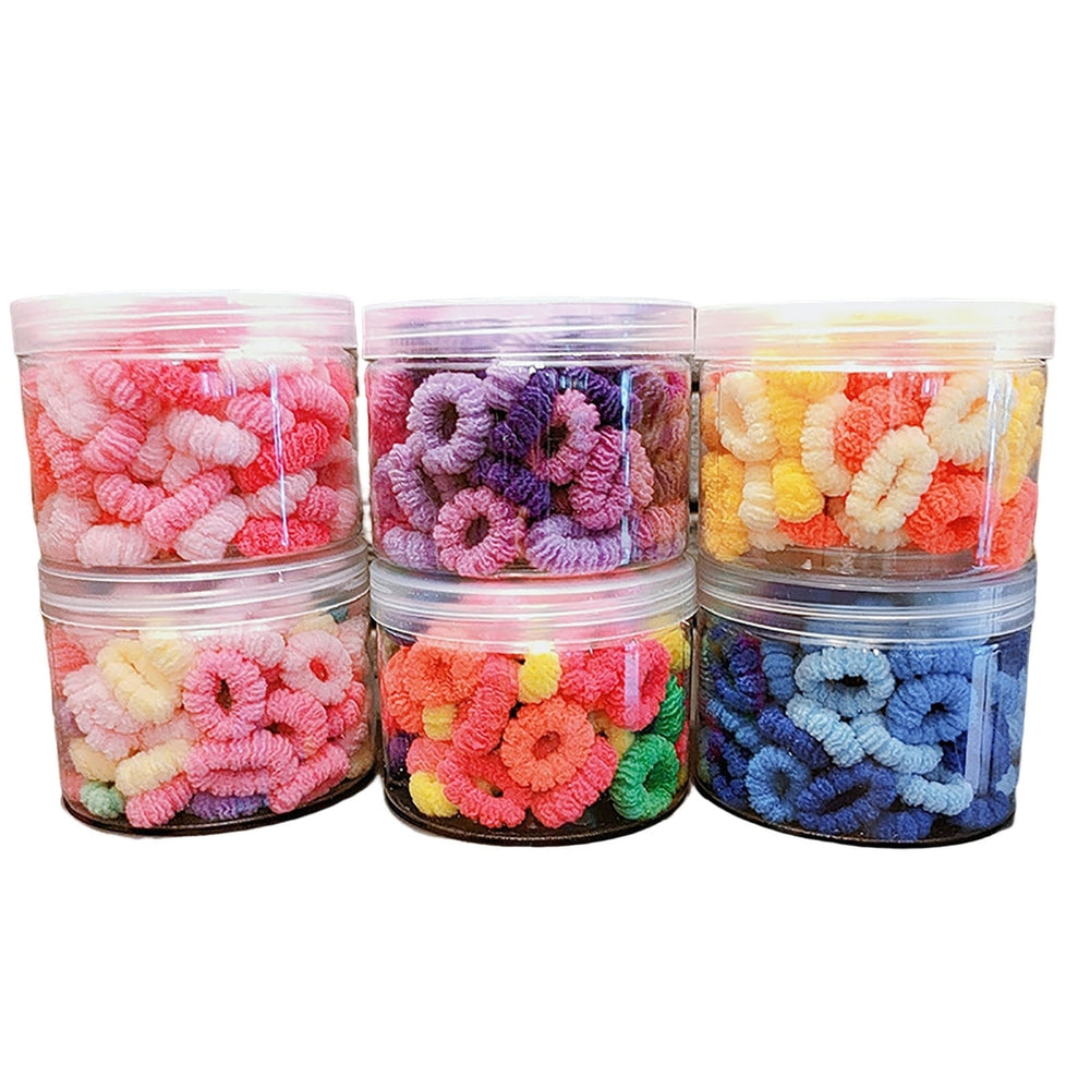 100Pcs Hair Band Boxed High Elastic Assorted Small Reusable Soft Candy Color Women Girls Hair Tie Ponytail Holder Home Image 2