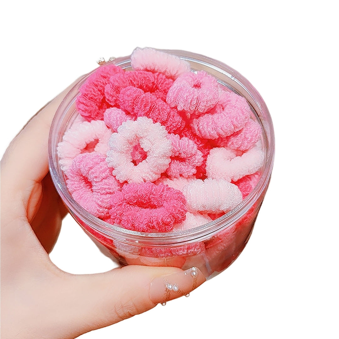 100Pcs Hair Band Boxed High Elastic Assorted Small Reusable Soft Candy Color Women Girls Hair Tie Ponytail Holder Home Image 7