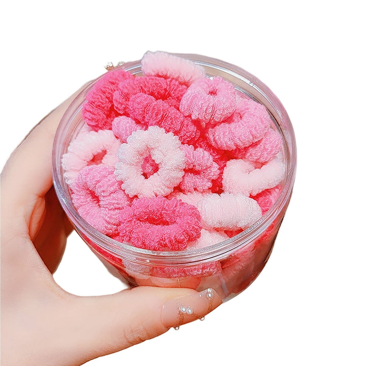 100Pcs Hair Band Boxed High Elastic Assorted Small Reusable Soft Candy Color Women Girls Hair Tie Ponytail Holder Home Image 7
