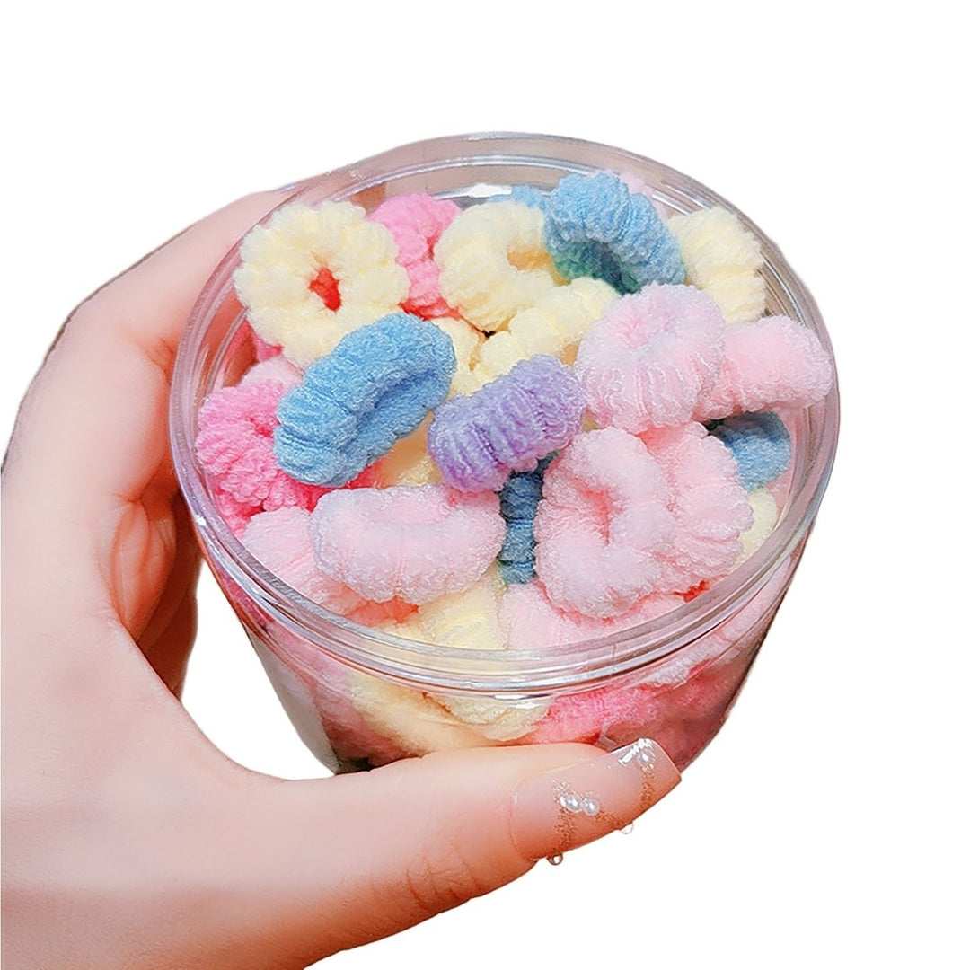 100Pcs Hair Band Boxed High Elastic Assorted Small Reusable Soft Candy Color Women Girls Hair Tie Ponytail Holder Home Image 1