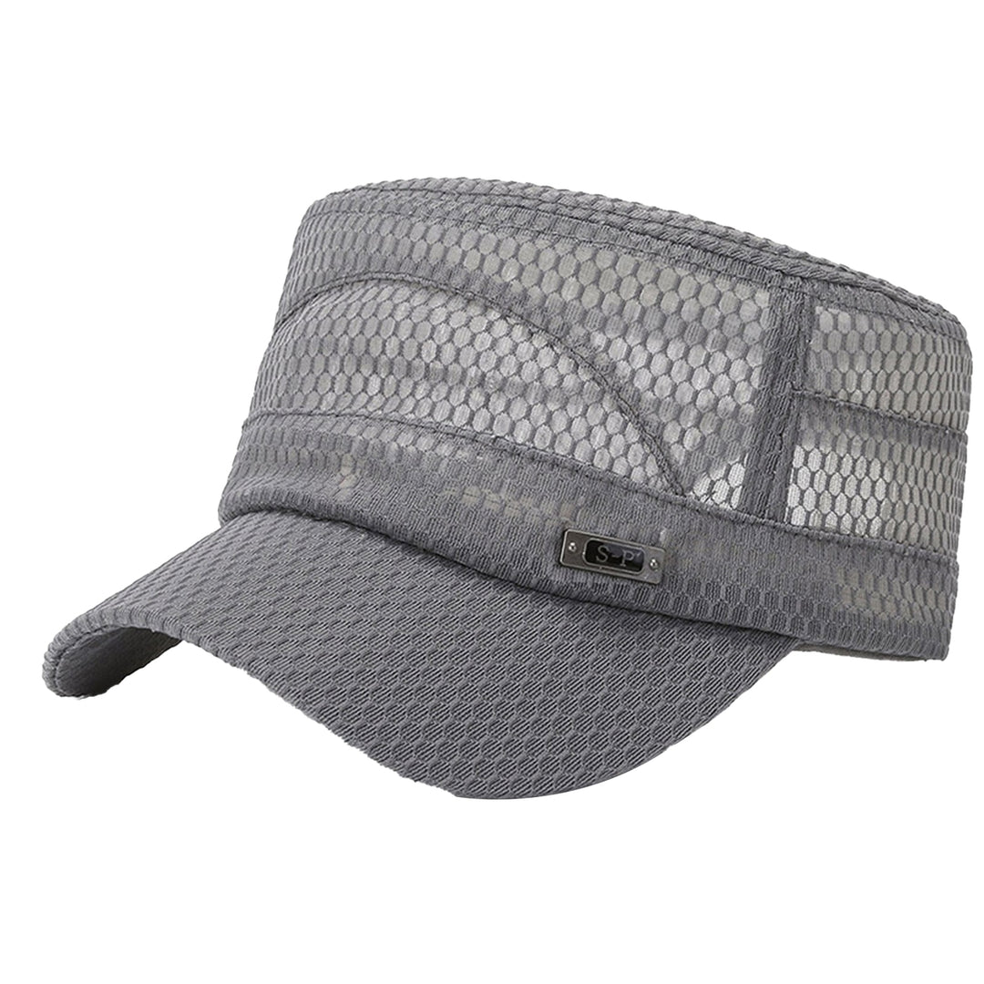 Beach Hat Flat Top Large Brim Full Mesh Casual Adjustable Buckle Casual Breathable Sunscreen Military Hat Outdoor Image 4