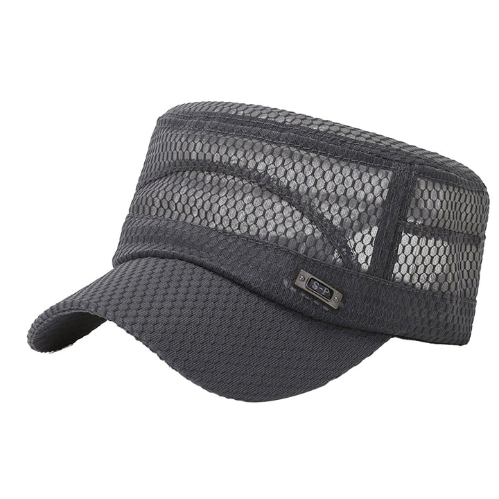 Beach Hat Flat Top Large Brim Full Mesh Casual Adjustable Buckle Casual Breathable Sunscreen Military Hat Outdoor Image 6