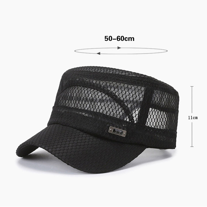 Beach Hat Flat Top Large Brim Full Mesh Casual Adjustable Buckle Casual Breathable Sunscreen Military Hat Outdoor Image 10