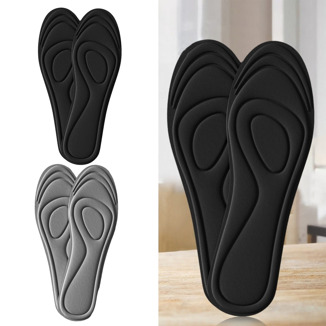 1 Pair Sport Insoles Cuttable Sweat Absorption Comfortable Elastic Odor-resistant Shockproof Insole Image 1