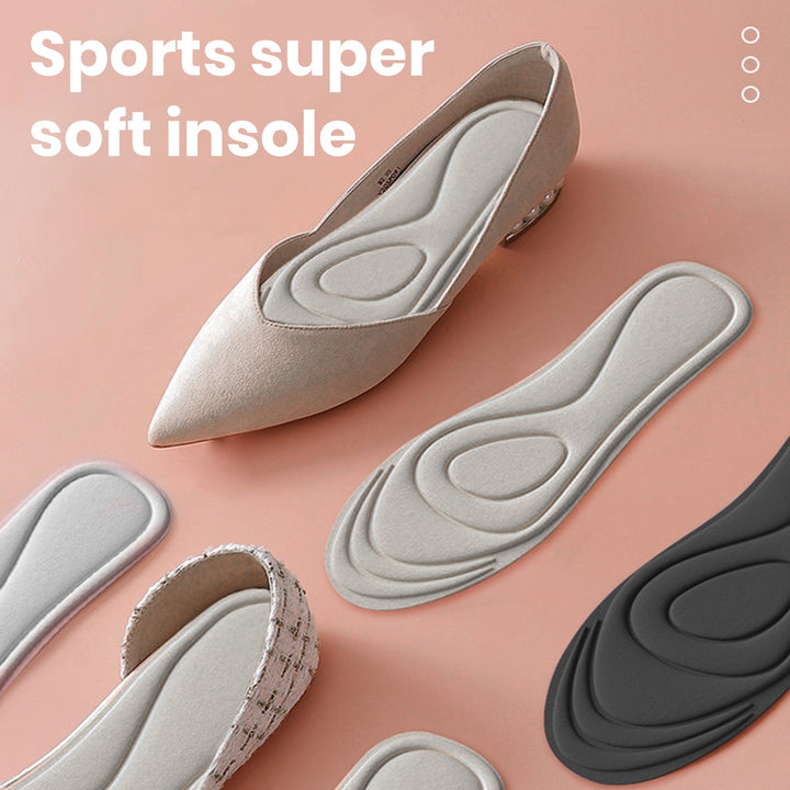 1 Pair Sport Insoles Cuttable Sweat Absorption Comfortable Elastic Odor-resistant Shockproof Insole Image 4