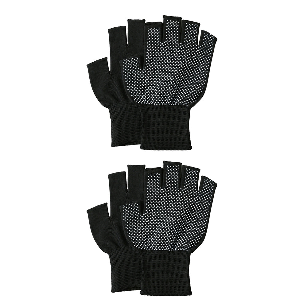 2 Pairs Breathable Sweat Absorbing Half-finger Gloves High Elastic Wear-resistant Outdoor Bicycle Image 2