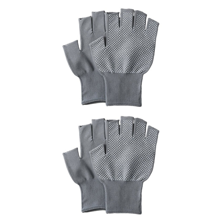 2 Pairs Breathable Sweat Absorbing Half-finger Gloves High Elastic Wear-resistant Outdoor Bicycle Image 1