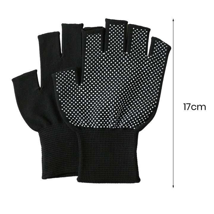 2 Pairs Breathable Sweat Absorbing Half-finger Gloves High Elastic Wear-resistant Outdoor Bicycle Image 7