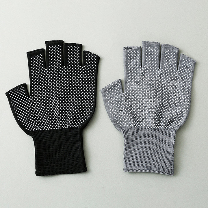 2 Pairs Breathable Sweat Absorbing Half-finger Gloves High Elastic Wear-resistant Outdoor Bicycle Image 8