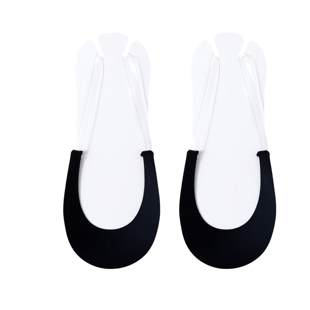 1 Pair Breathable Non-slip Half Boat Socks Low Cut Thin Elastic Cool Transparent Suspenders Half Invisible Socks Shoes Image 1