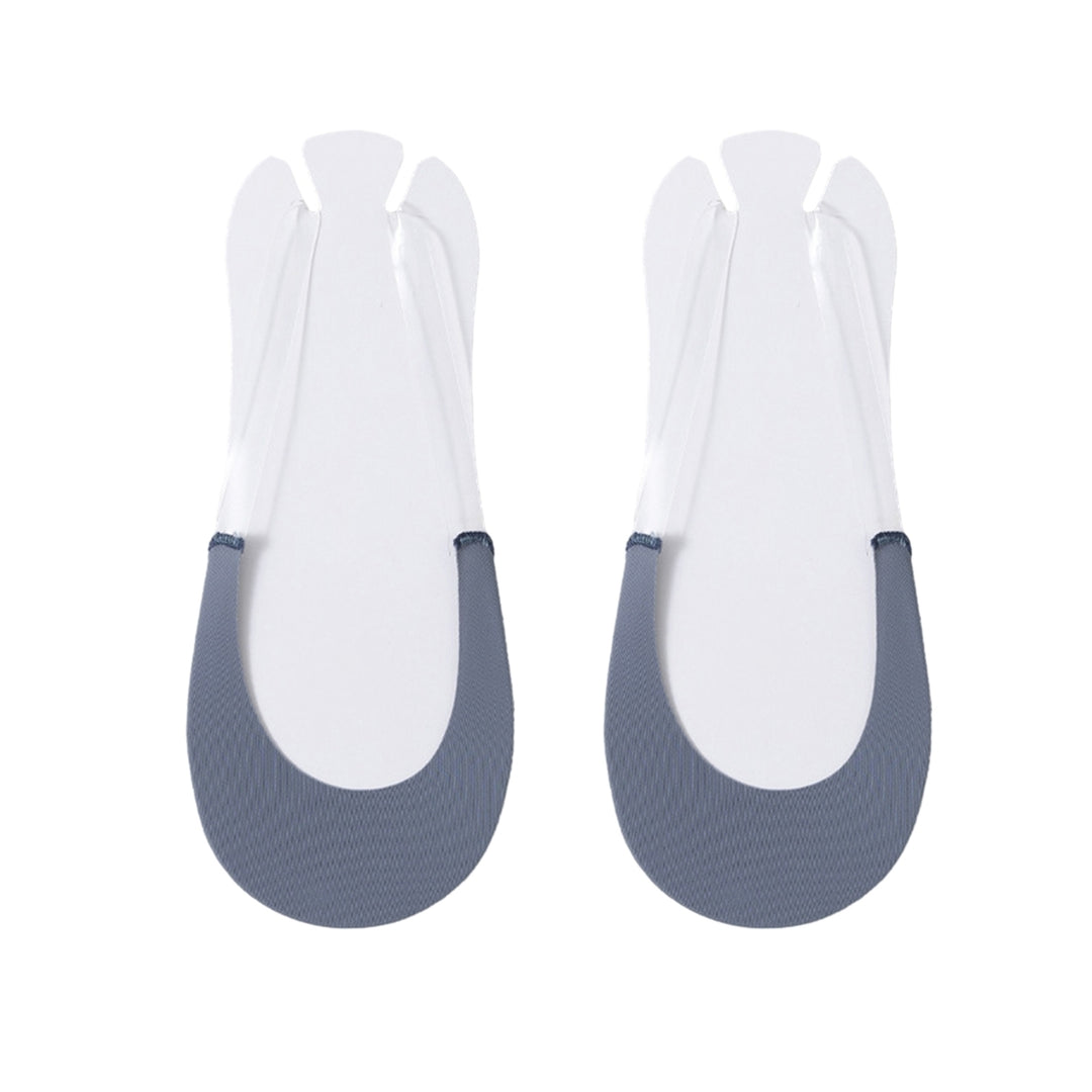 1 Pair Breathable Non-slip Half Boat Socks Low Cut Thin Elastic Cool Transparent Suspenders Half Invisible Socks Shoes Image 4