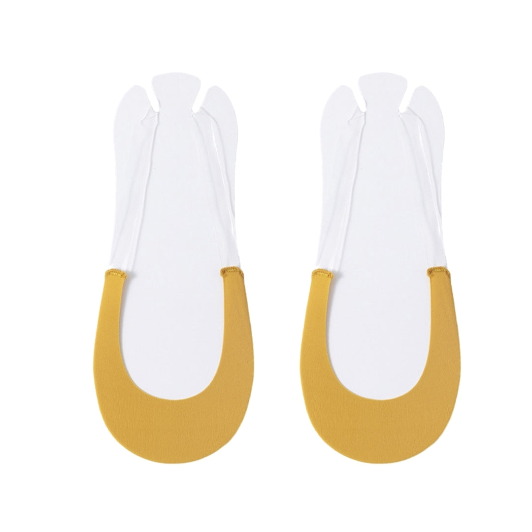 1 Pair Breathable Non-slip Half Boat Socks Low Cut Thin Elastic Cool Transparent Suspenders Half Invisible Socks Shoes Image 6