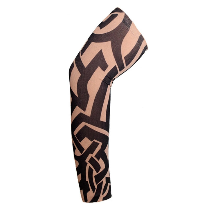 1 Pc Cycling Arm Sleeve Comfortable Anti-UV Tattoo Pattern Breathable Sunscreen Sun Protection High Image 1