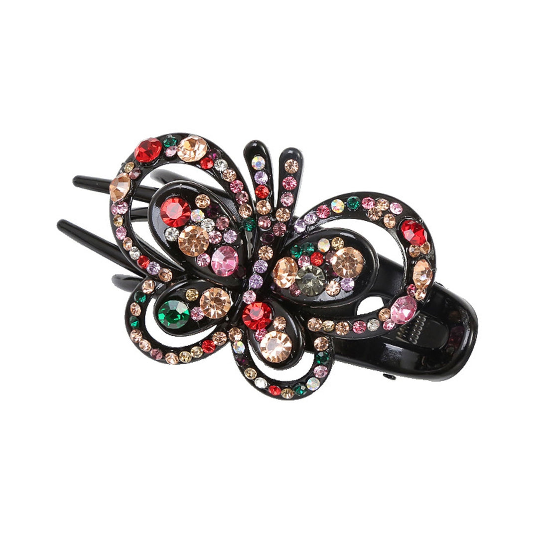 Rhinestone Butterflies Hair Clip 3 Claws Luxury Elegant Hairstyle Decoration Non-slip Women Duck Billed Clamp Fashion Image 10