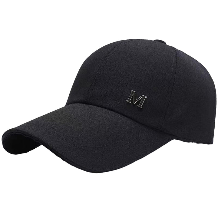 Baseball Hat Adjustable Extended Brim M Letter Decoration Sun Protection Sports Hat Summer Sports Supply Image 2