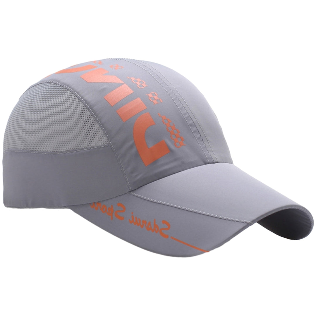 Summer Letter Print Extended Brim Adjustable Baseball Hat Men Women Sports Running Sunscreen Visor Mesh Patcowork Sun Image 3