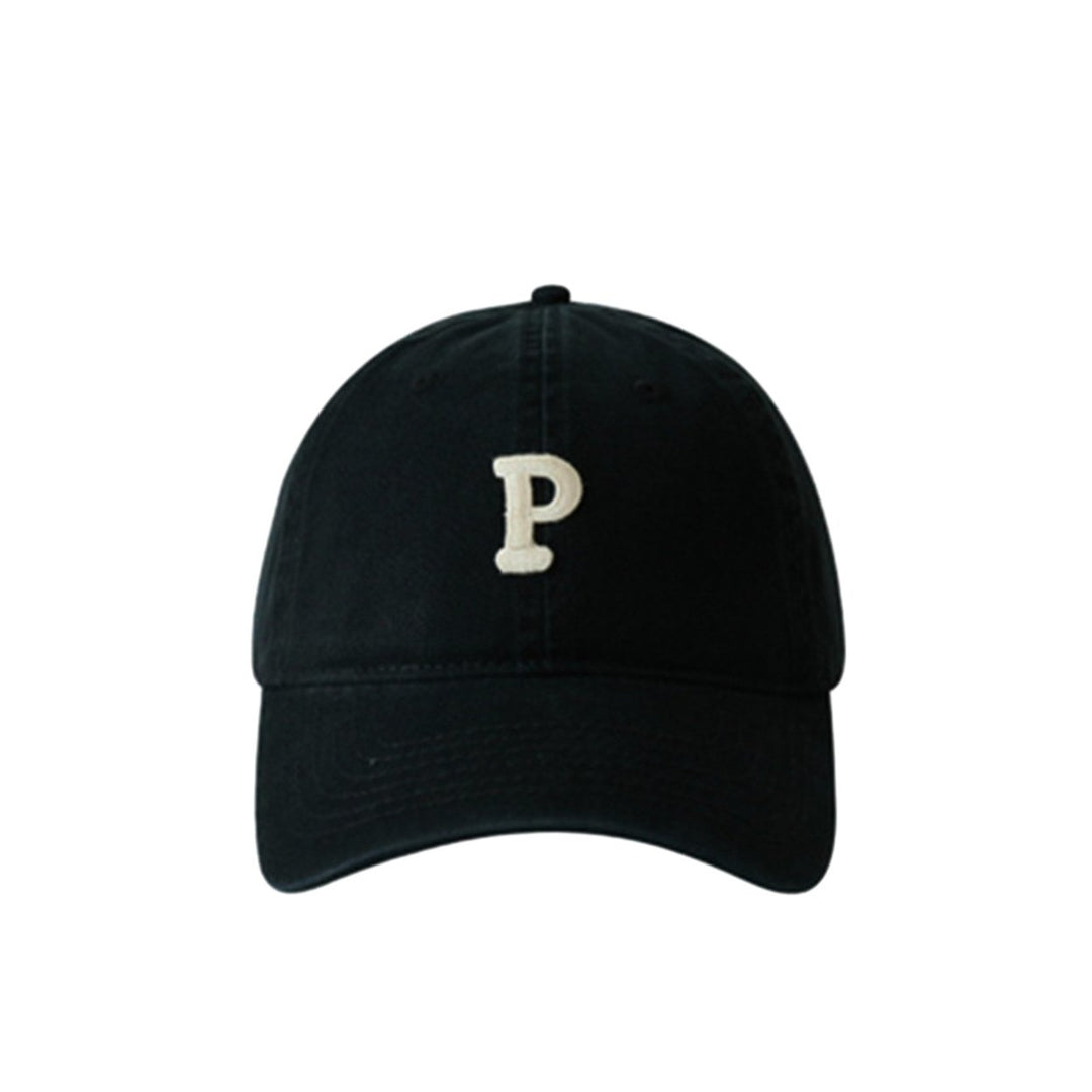 Unisex Embroidery P Letter Print Extended Brim Adjustable Baseball Hat Sunscreen Visor Sun Hat Fashion Accessories Image 1