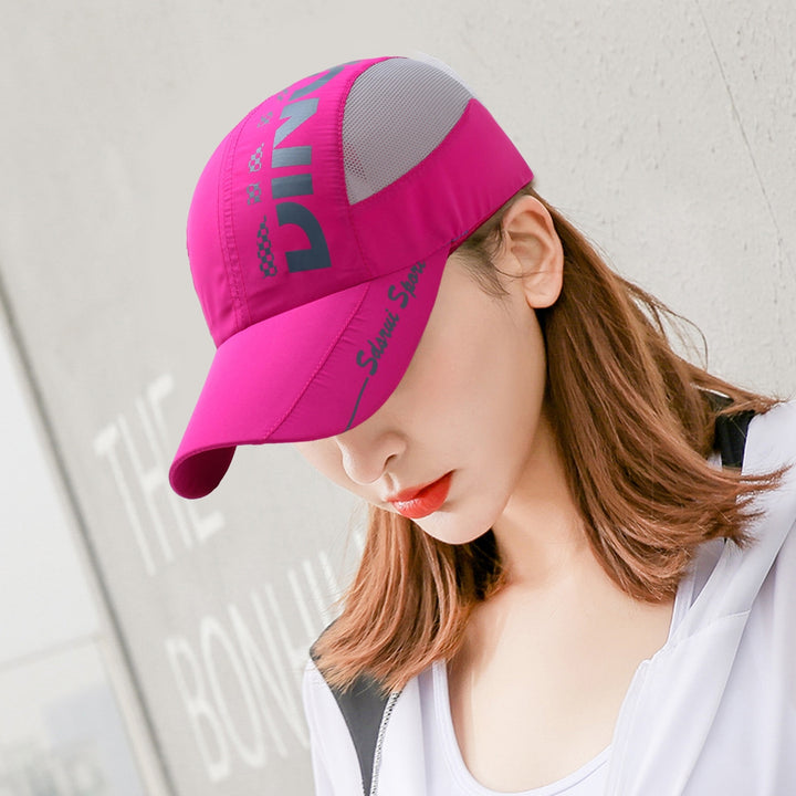 Summer Letter Print Extended Brim Adjustable Baseball Hat Men Women Sports Running Sunscreen Visor Mesh Patcowork Sun Image 8