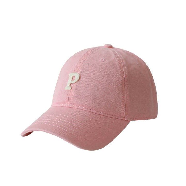 Unisex Embroidery P Letter Print Extended Brim Adjustable Baseball Hat Sunscreen Visor Sun Hat Fashion Accessories Image 1