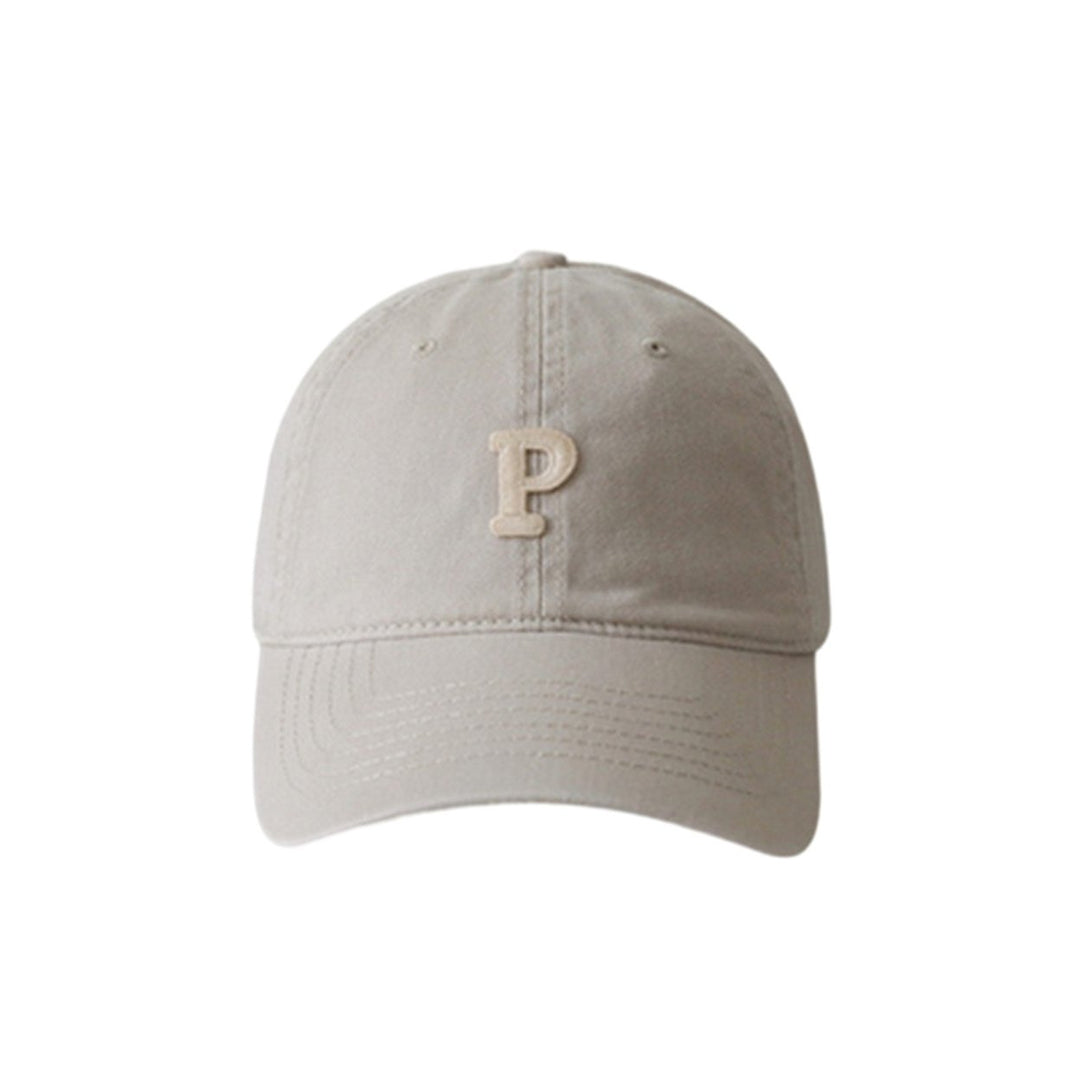 Unisex Embroidery P Letter Print Extended Brim Adjustable Baseball Hat Sunscreen Visor Sun Hat Fashion Accessories Image 1