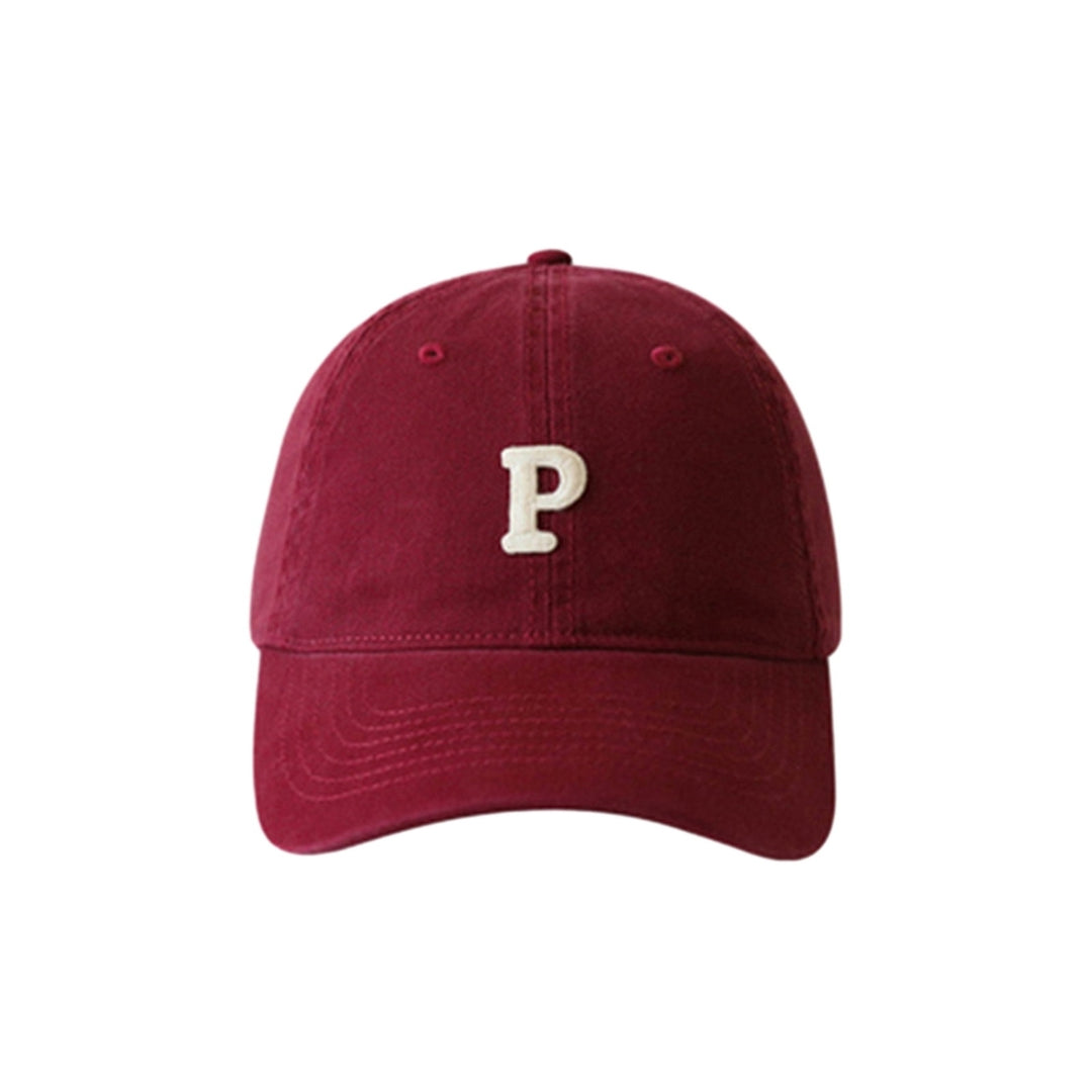 Unisex Embroidery P Letter Print Extended Brim Adjustable Baseball Hat Sunscreen Visor Sun Hat Fashion Accessories Image 1