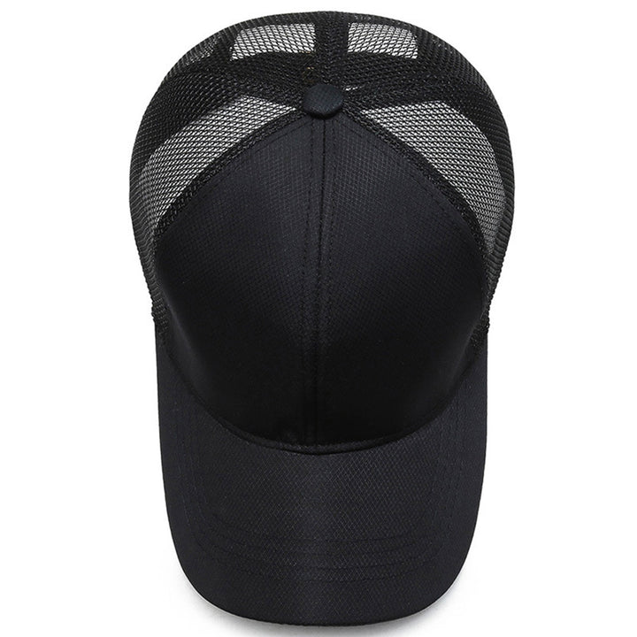 Summer Solid Color Extended Brim Adjustable Baseball Hat Men Sports Running Sunscreen Visor Mesh Splicing Sun Hat Image 11