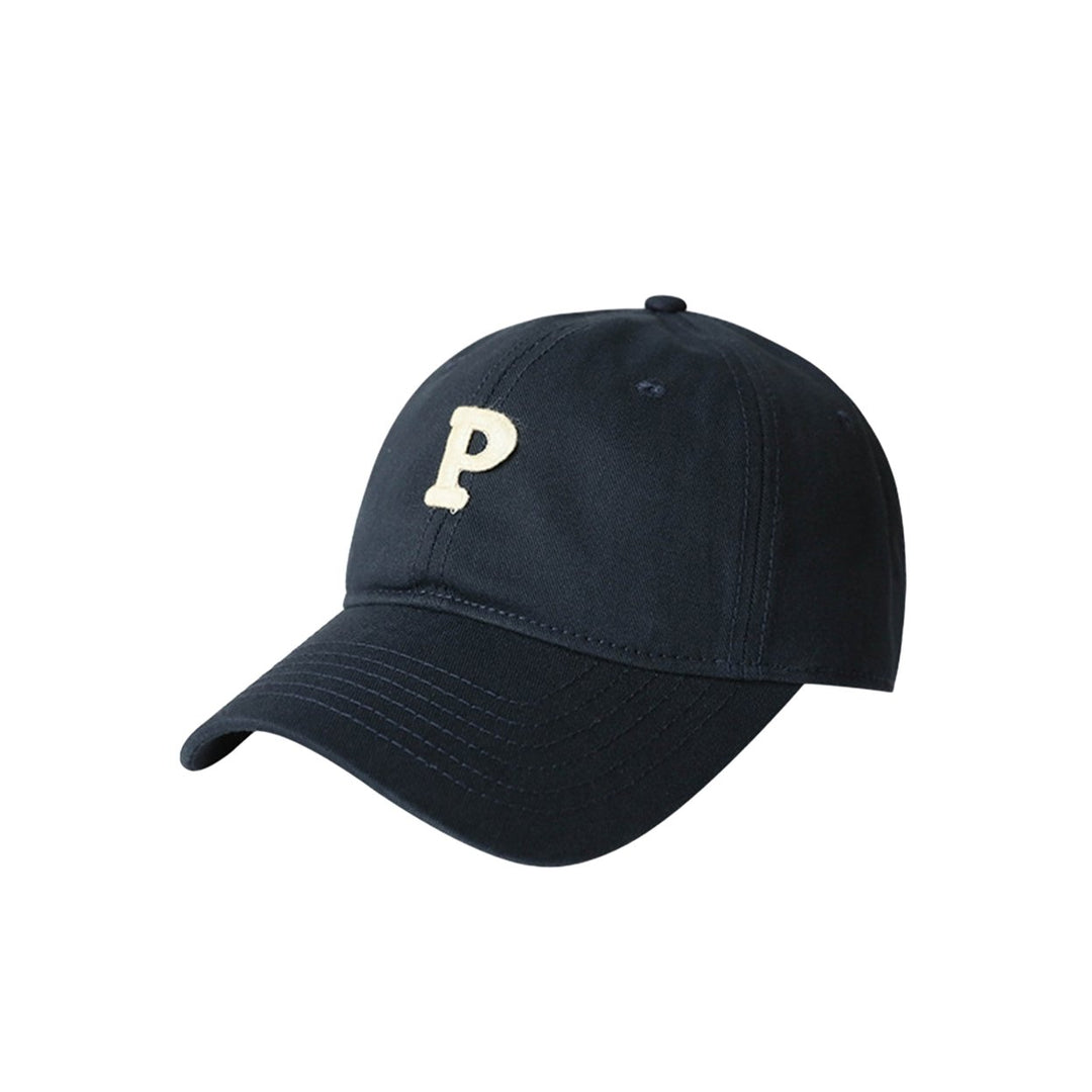 Unisex Embroidery P Letter Print Extended Brim Adjustable Baseball Hat Floppy Dome Large Head Circumference Sunscreen Image 9