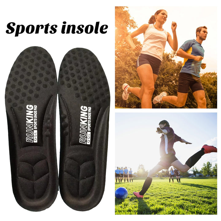 1 Pair Sports Insoles High Elasticity Cushioning Breathable Decompression Pressure Relief Sweat-absorbing Bounce Massage Image 4