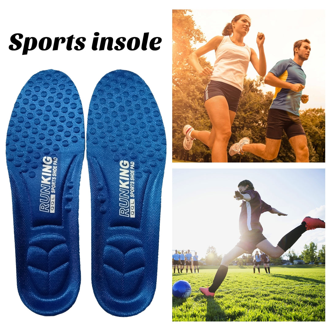 1 Pair Sports Insoles High Elasticity Cushioning Breathable Decompression Pressure Relief Sweat-absorbing Bounce Massage Image 10